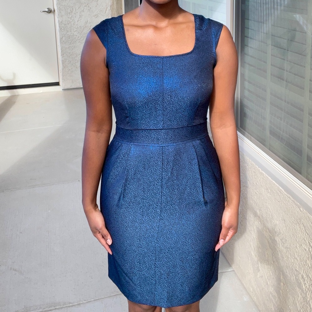 Marc NY Blue Sparkle Dress